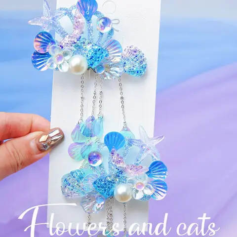 Mermaid Princess Fish Scale Series Sparkling Butterfly Wing Hairpin Girls' Hair Clips Children's Hair Accessories