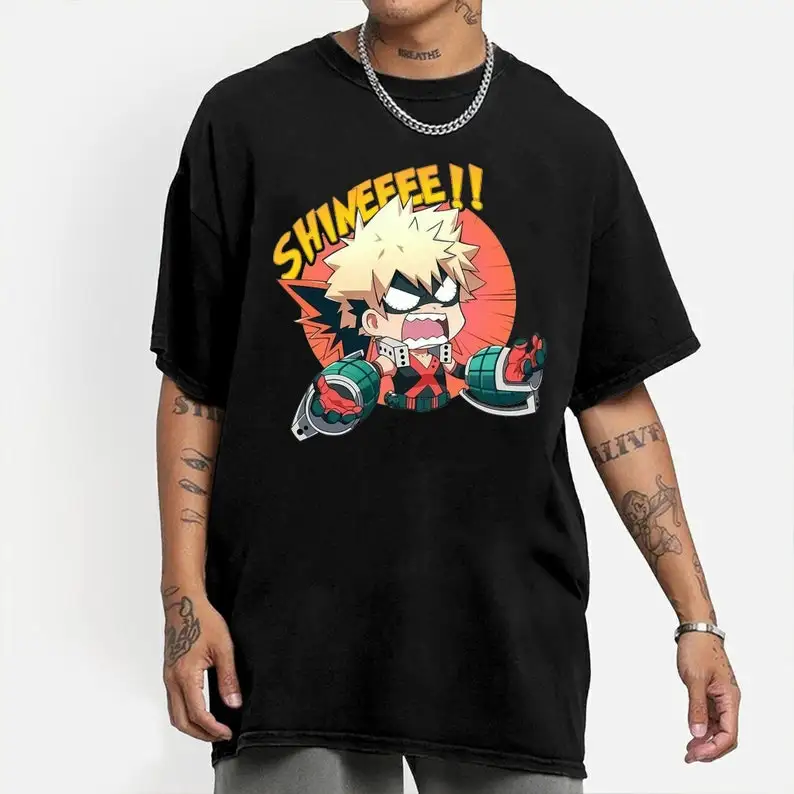 Bakugo Katsuki and Kirishima Eijirou student shirt, Kacchan T-Shirt