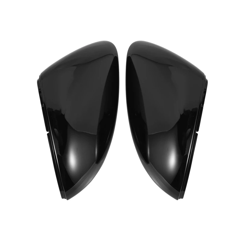 2 Pieces For Golf 7 Mk7 7.5 Gtd R for Touran L E-Golf Side Wing Mirror Cover Caps Bright Black Rearview Mirror Case Cover 2013-2