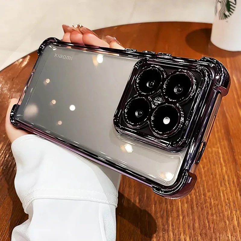 حافظة لهاتف Xiaomi Redmi 15 15C Note 15 13 Note 14 Pro Plus 13C 14C 4G 5G غطاء خلفي مطلي من السيليكون الشفاف المقاوم للصدمات #4