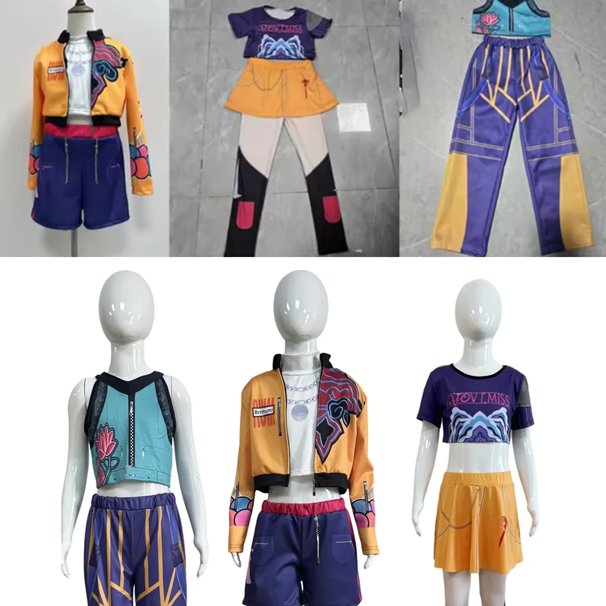 

Girls Zoey Cosplay Girl Group Rumi Kids Costume Mira Outfit Favorite Stage Performance Clothes Halloween Animated Movie Dress Up