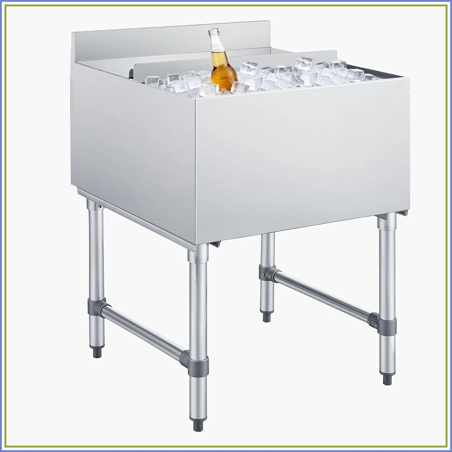 Factory Direct 2026 79.9Qt Commercial Ice Bin, Stainless Steel Ice Chest with Sliding Lid, 24H Insulation, NSF, 24 Inch