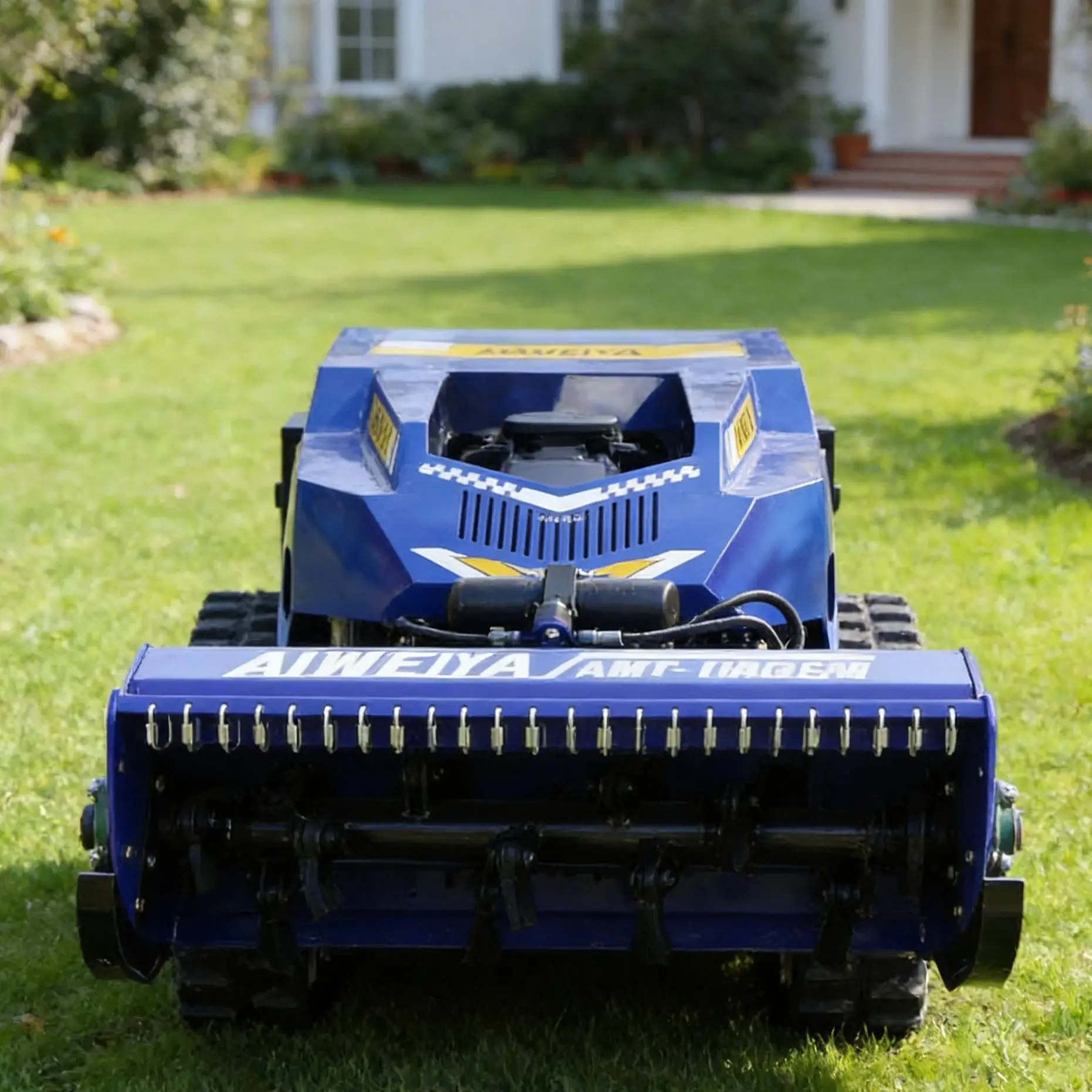 Customized High Power RC Lawn Mower Rugged Build All Weather Use For Garden Farm Commercial Green Area Grass Care