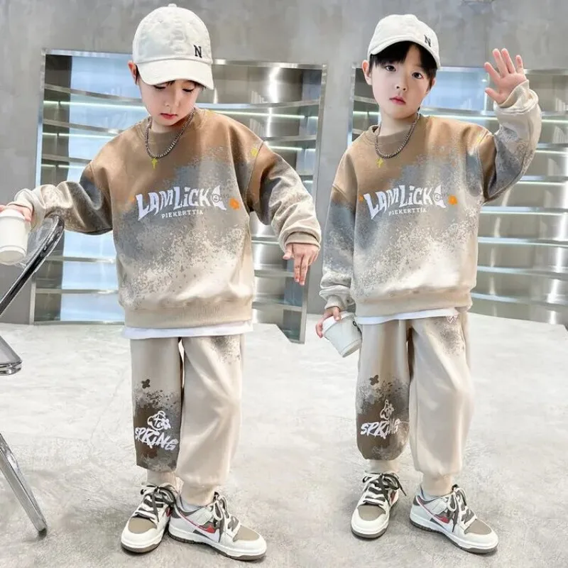 

Tracksuit For Boy Children's Clothing Teen Boys' Sets Two Pieces Sweatshirts Pants Autumn Spring Kids Clothes Sets