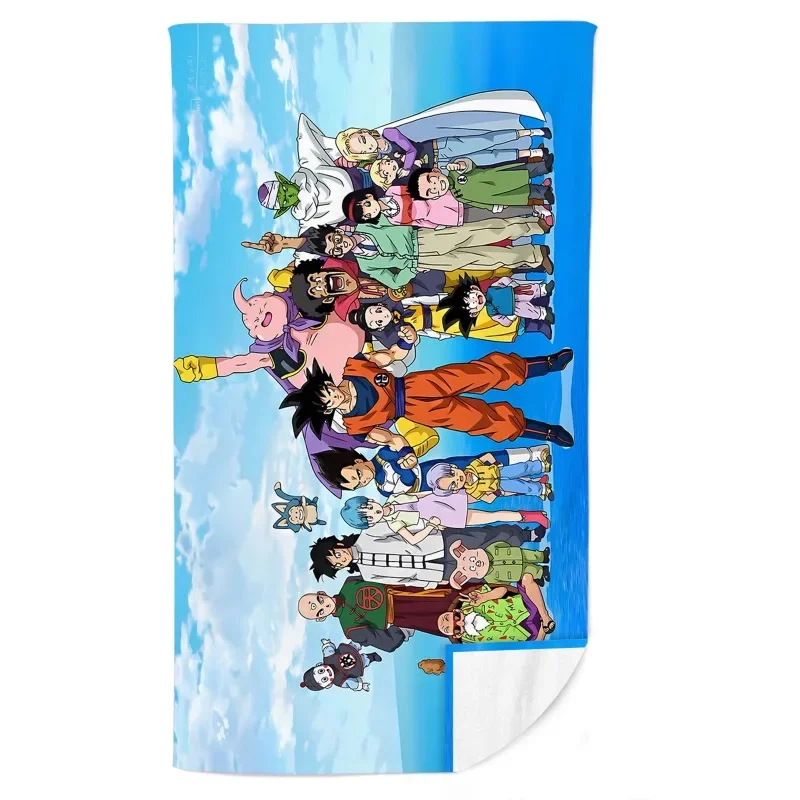 

In Stock Animation Dragon Ball Son Goku Kakarotto Fitness Running Sweat Practical Beach Towel Swimming Bath Towel Anime Model