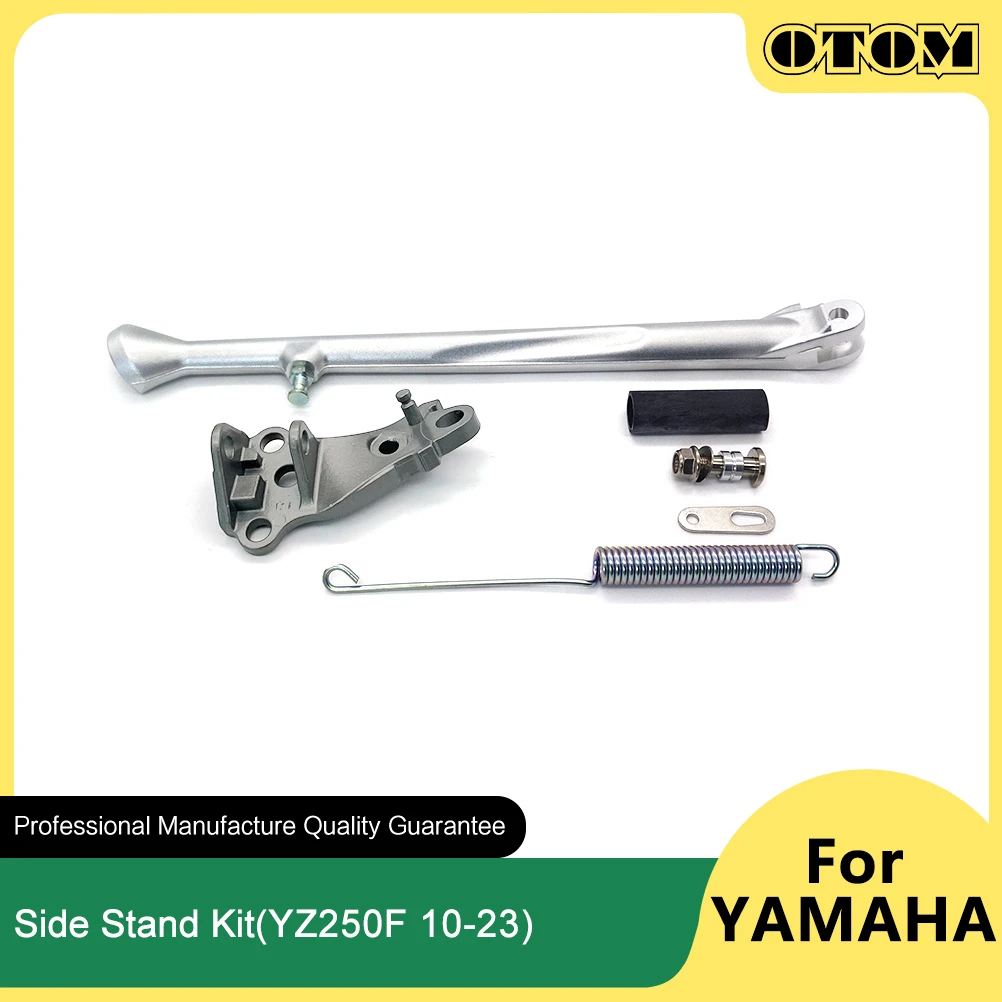 

OTOM 2023 Motorcycle Kickstand Side Stand Kit Modified Aluminum Forged Spring Footrest Bracket Screw For YAMAHA YZ250F YZ450F