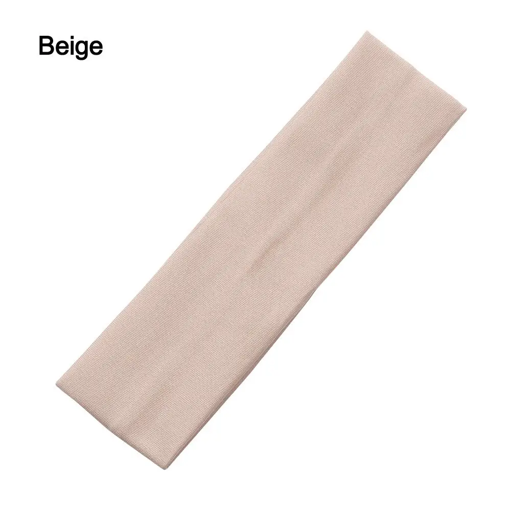 1PC Ribbon Yoga Headwear Fitness Solid Color Elastic Sports Headbands Yoga Hair Bands
