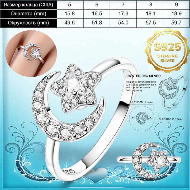 S925 Sterling Silver Adjustable Open Ring Minimalist Plain Band Finger Ring Fashion Daily Jewelry Gift For Women Girls - view 5