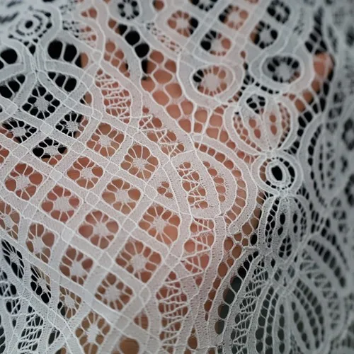 

3M Heavy Eyelash Hollowed Lace 1.5M Wide Fabric for DIY Clothing Sewing Perfect for Cheongsam and Dress Decoration