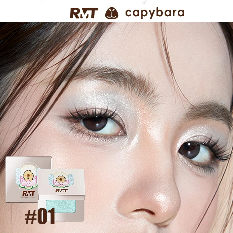 RMT مسحوق ظلال عيون فردي ناعم شمعي لامع بريق بيرليسسينت دقيق هايلايتر فلاش ناعم لطخة-مكياج عيون سهل اليدوم #1