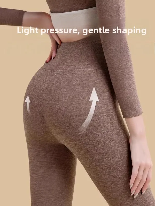 Spor Yogabroek Dames Grote maten Bovenkleding Arkskin Hoge taille Strakke warme basislaagbroek Casual Hoge Elastiek