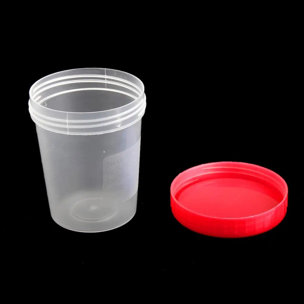 120ML 4oz Clear Plastic Graduated Measuring Specimen Cup Sterile Container