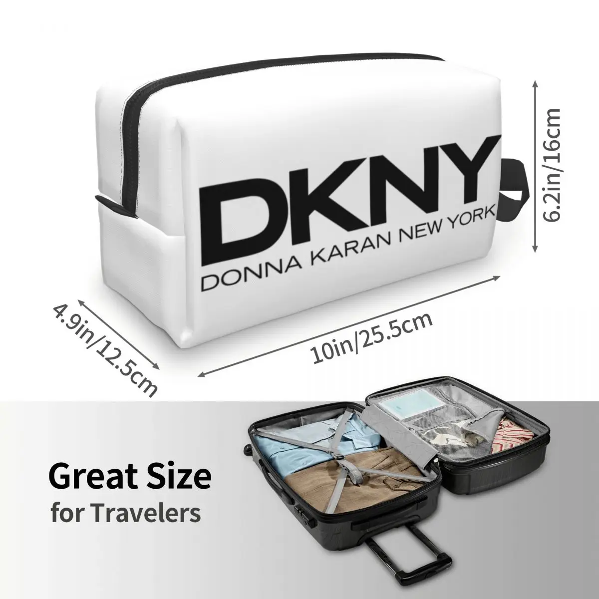 DKNYs Leather Makeup Bag Trendy Stuff Woman Cosmetic Bag Unique Design