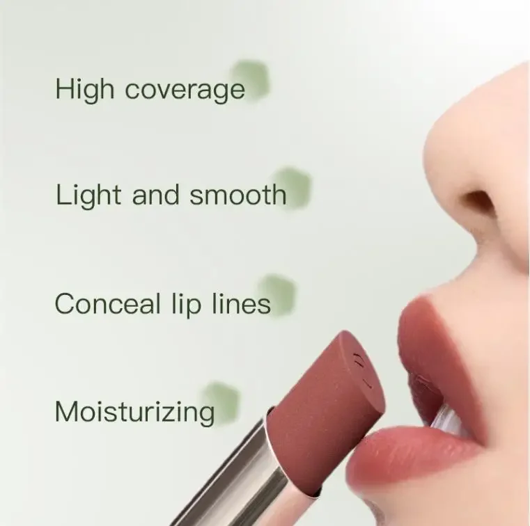 Timage Matte Batom Leve Hidratante Vintage Rosa Canela Várias opções de cores 3,4g