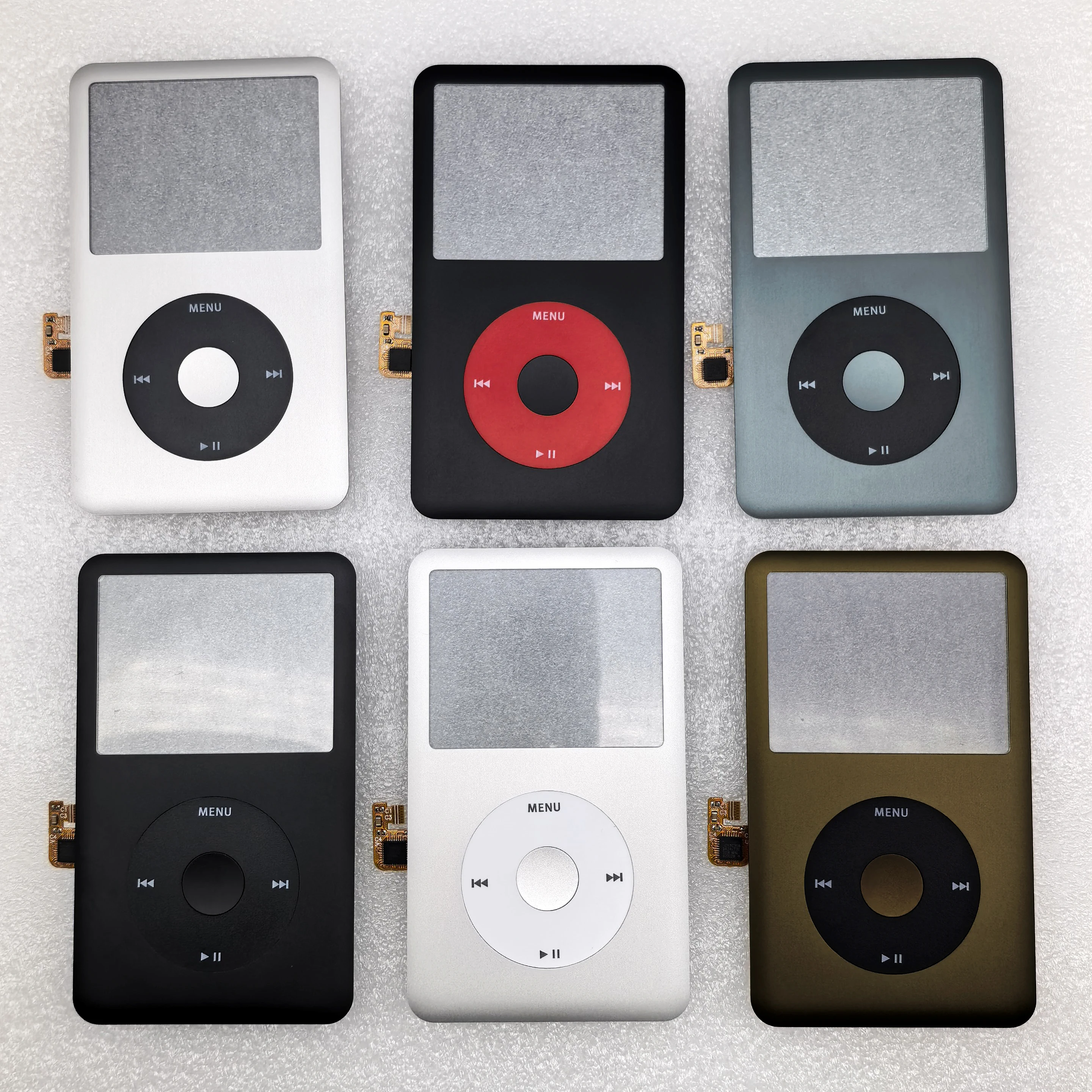 Für iPod Classic 6. und 7. Generation A1238 - Galvanisierte Metall-Frontabdeckung mit Clickwheel und Tasten, Passend für 80GB 120GB 160GB Modelle – Detail 1