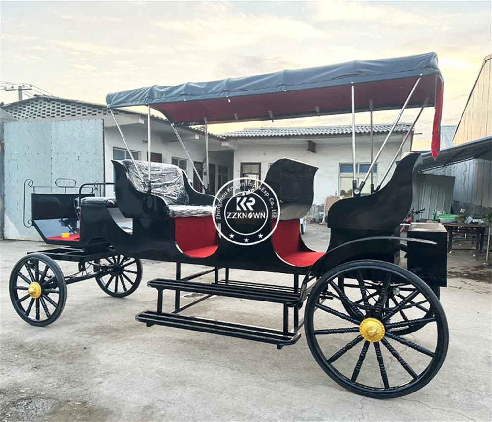 Luxury Classic European Horse Carriage Vintage Royal Tourist Sightseeing Horse Carriage for Resort Park