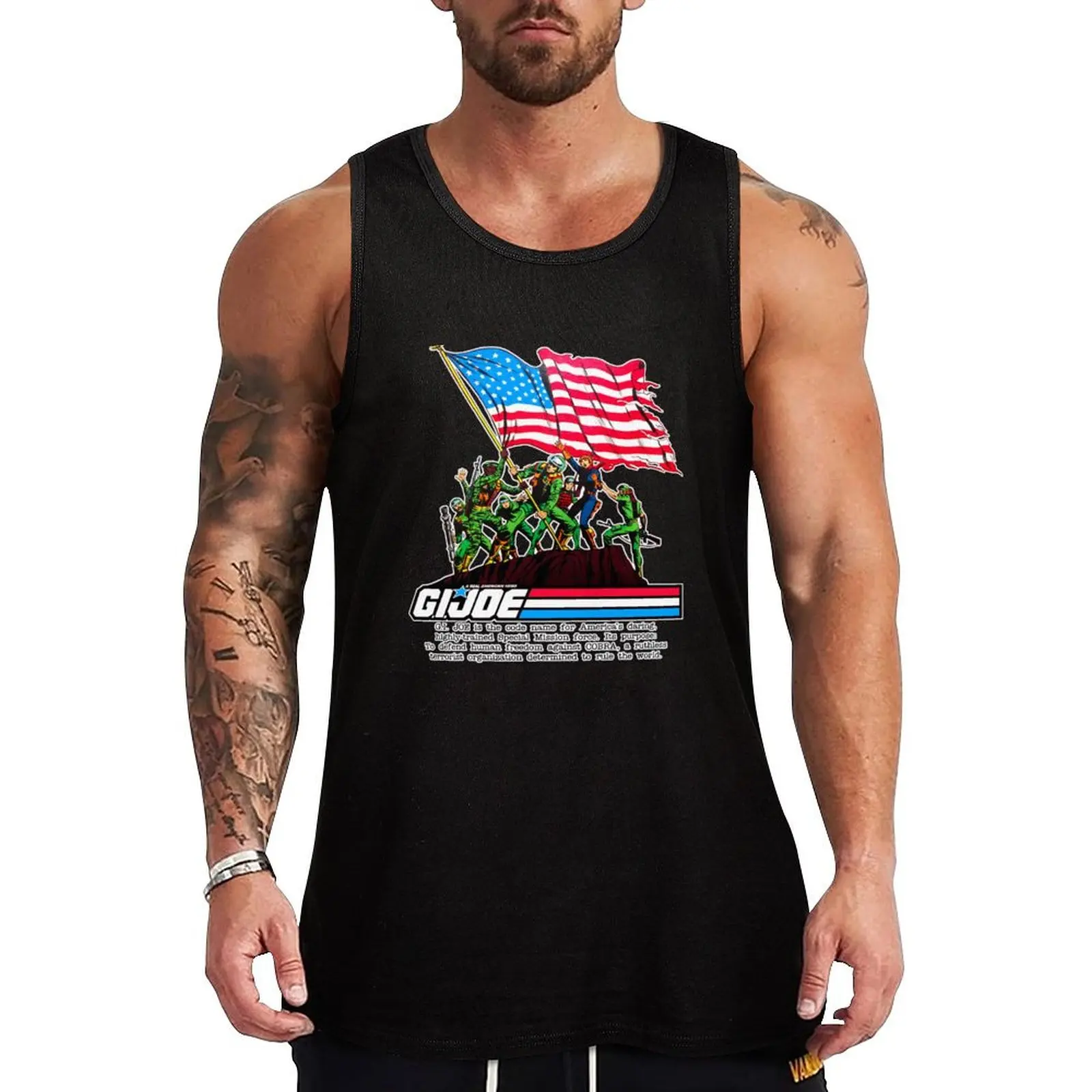 G.I. Joe 1982 - Stars and Stripes Forever Tank Top gym shirt men t-shirt Men's gym shirts Sports clothing