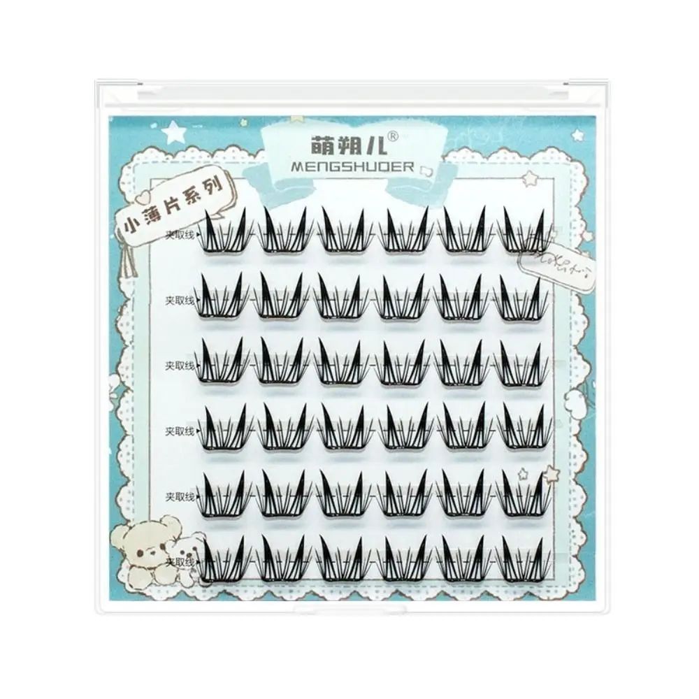 جميلة رقيق لا الغراء الرموش الصناعية ذاتية اللصق الطبيعية حليقة لاش العنقودية لتقوم بها بنفسك مانغا العين رمش تمديد فتاة