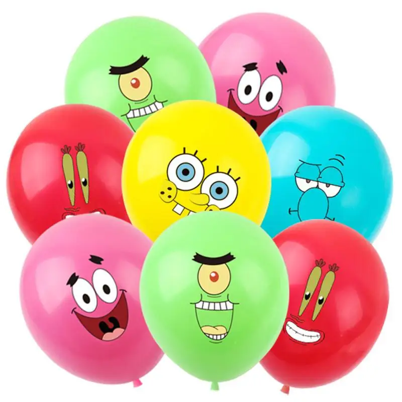 20Pcs/set Spongebob Squarepants Patrick Star Squidward Tentacles 12 Inch Latex Balloons Birthdays Holidays Party Decorations