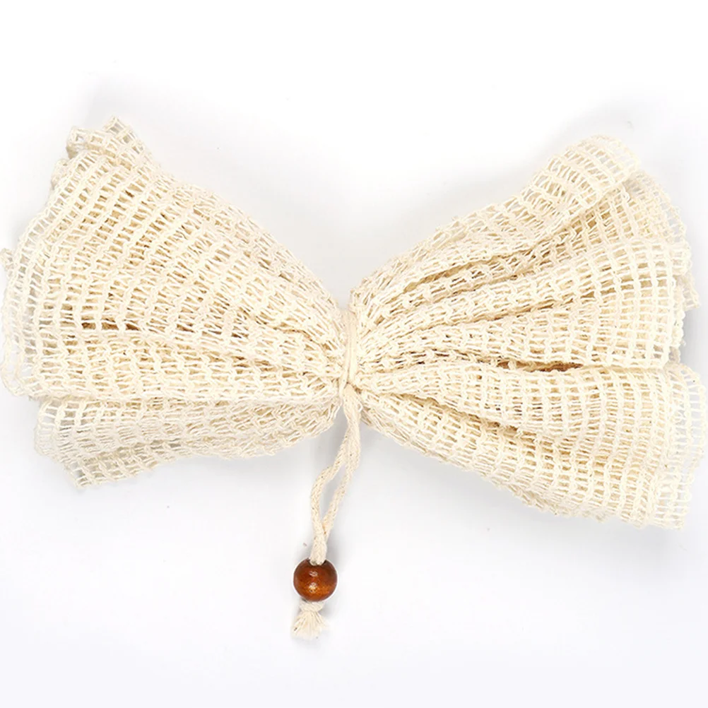 

Бежевый шарик для душа, шарик для ванны, прочная сетка с веревкой для отшелушивания тела и чистящей губки для домашних путешествий