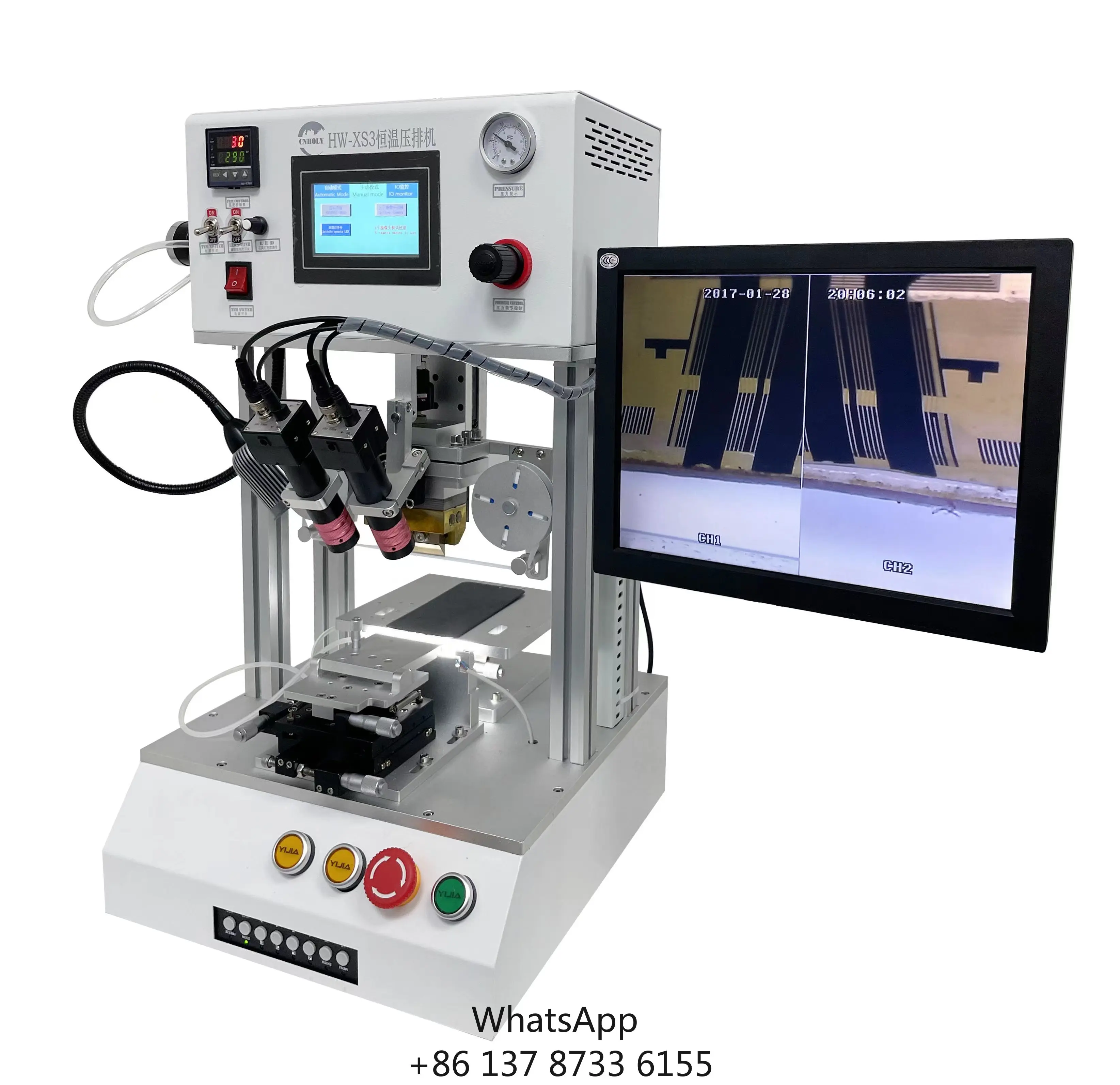 Wholesale CNHOLY HW-XS3 Flex Cable LCD Repair Compressor ACF Bonding Pressing Machine With Pump Core And 1 Year Warranty