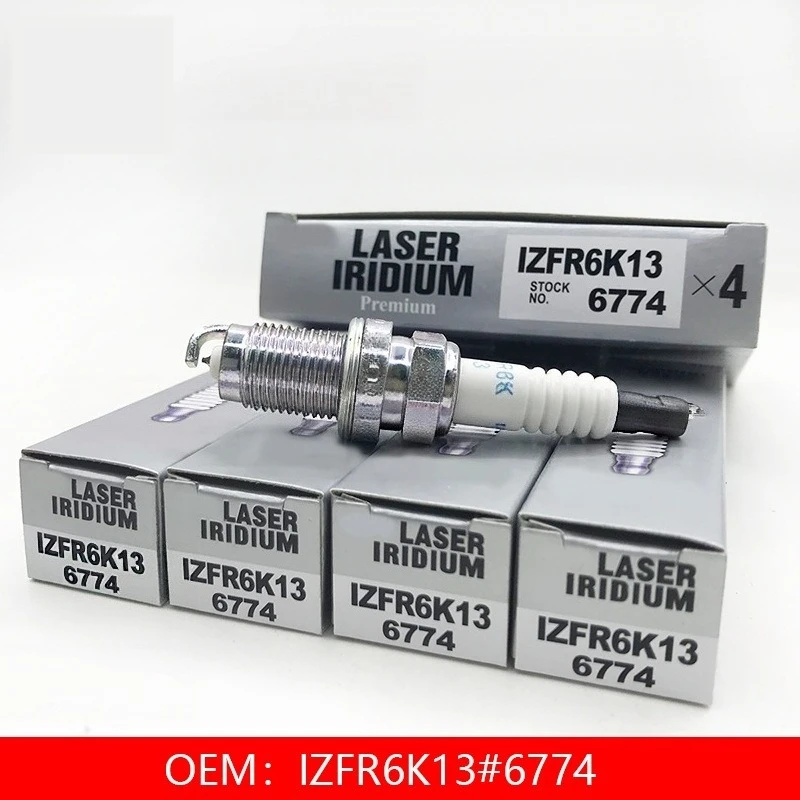4Pcs Original IZFR6K13 6774 Brand New Laser Iridium Platinum Spark Plug For Honda Fit 2004-2014 CITY 2006-2015 CRIDERs1 1.5L