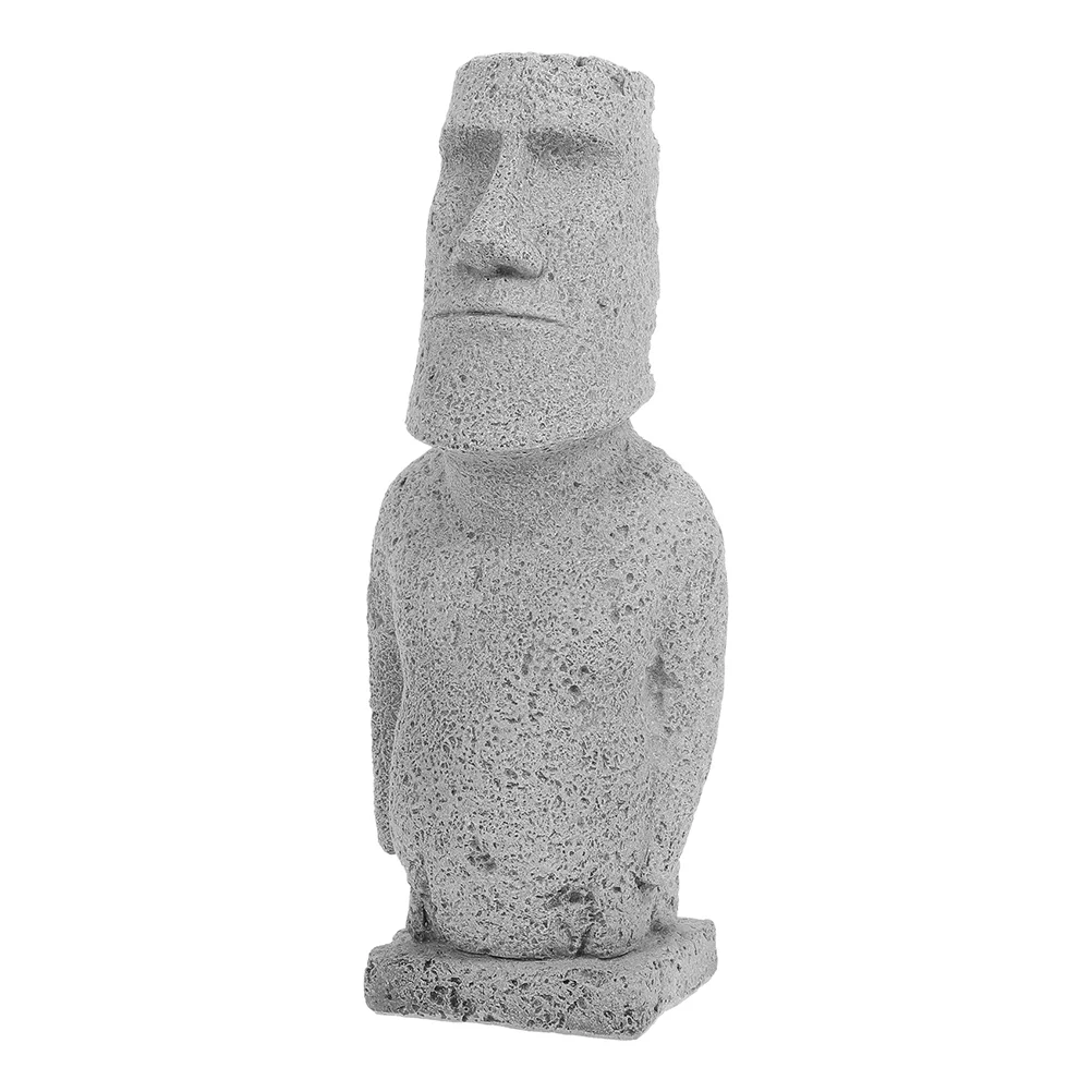 

Moai Statue Ornaments Small Aquarium Decor For Fish Tank Artificial Figure Sandstone Mini Underwater