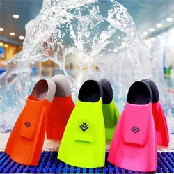 2024 New High Quality Adult Swimming Training Aids Flippers Professional Diving Silicone Short Flippers Double Fins
