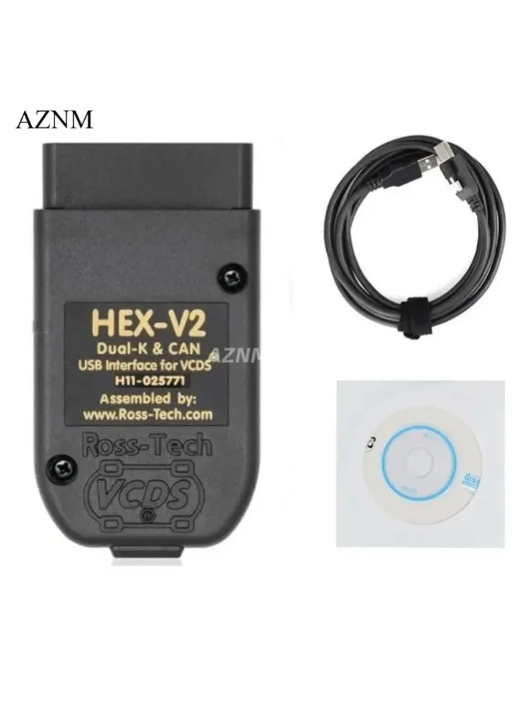 2026 VCDS 26.3 VAG-Scanner-Kabel OBD2-Diagnosegerät Mehrsprachig HEX V2 für Audi Skoda VW Auto-Tuning und Fehlercode-Lesung