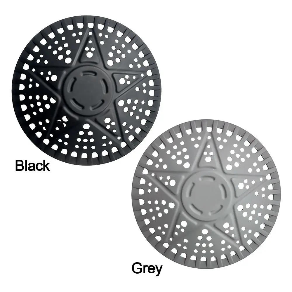 Silicone Sewer Outfall Drain Filter Anti-blocking Hair Clean Up Sink Strainer Filter Round Shape Shower Drainage Protector