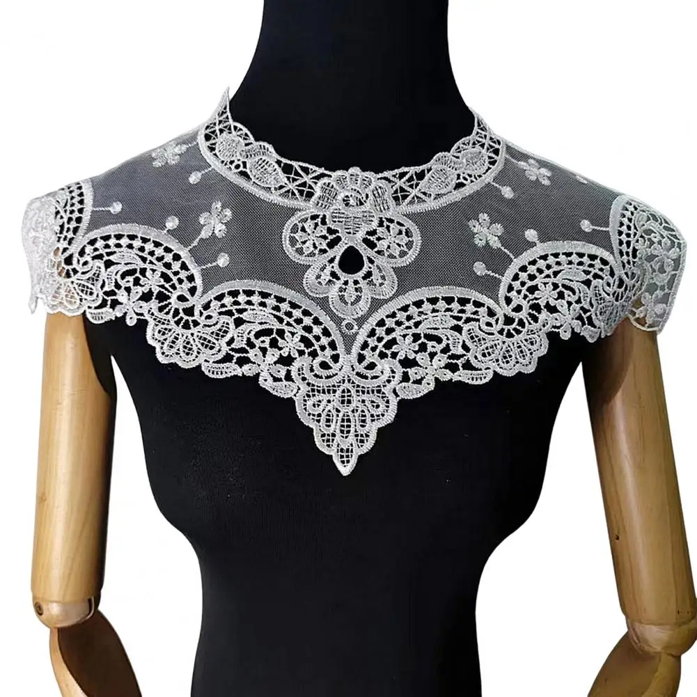 Stylish Lace Collar Addition Embroidered Lace Collar Trim for Diy Sewing Supplies Women's Hollow Out for Wedding for Clothing