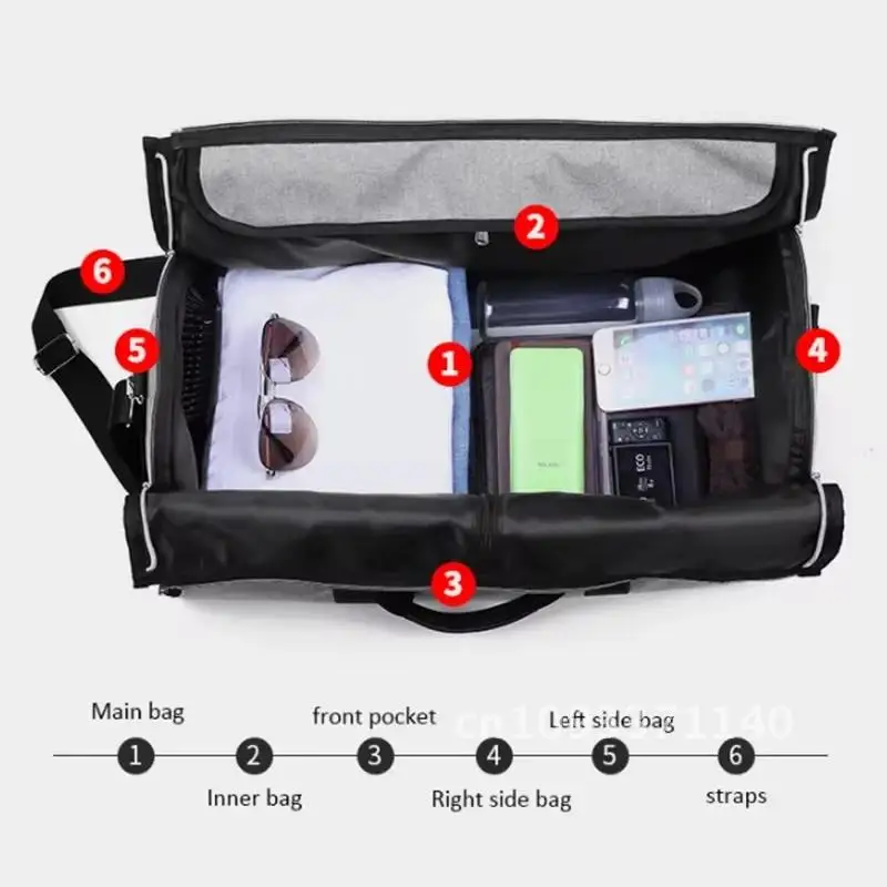 

Men Business Travel Bag Waterproof Oxford Garment Shoulder Сlothes Bags Luggage Pack Multi-pocket Large Storage Capacity
