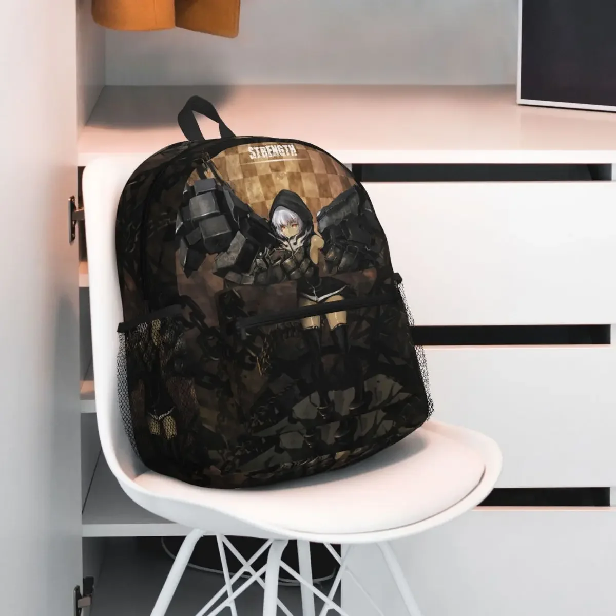 Black Rock Shooter Student Backpack School Bag Hiking Travel Daypack for Boys Girls Fashion Bookbag Shoulder Bags