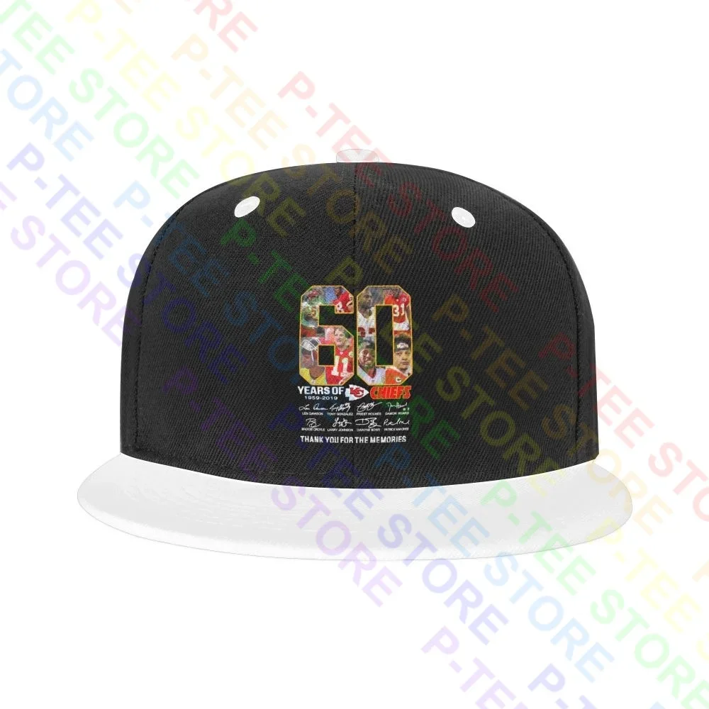 60 Years Kc Chiefs 1959-2019 Thank Memories Snapback Cap Colorful Baseball Caps Cool Hipster Streetwear