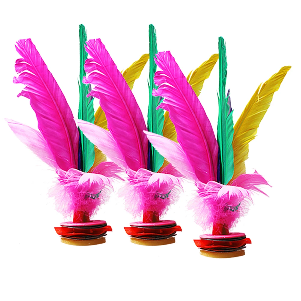 

6 Pcs Shuttlecock Rubber Foot Kicking Big Flower Chinese Jianzi Fitness
