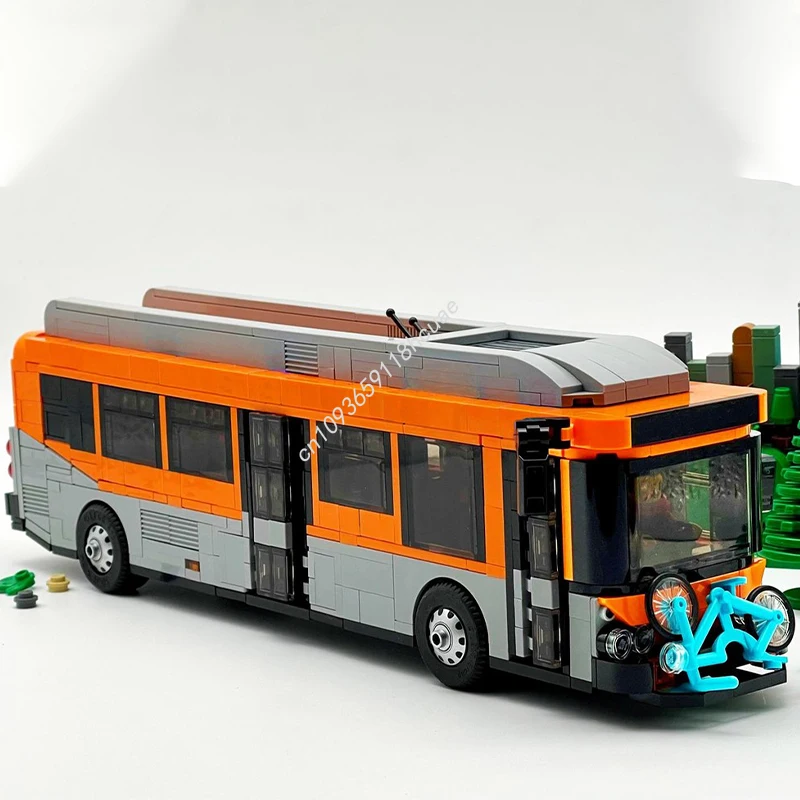 801 elementów MOC Autobus miejski West Coast City Champions Super Car Klocki konstrukcyjne Nauka STEAM Prezent świąteczny Rozwijanie umiejętności manualnych