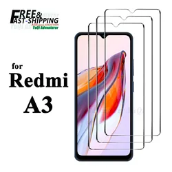 Protecteur d'écran pour Redmi A3 Xiaomi, verre du Guatemala HD Crystal 9H, boîtier en aluminium anti-rayures adapté
