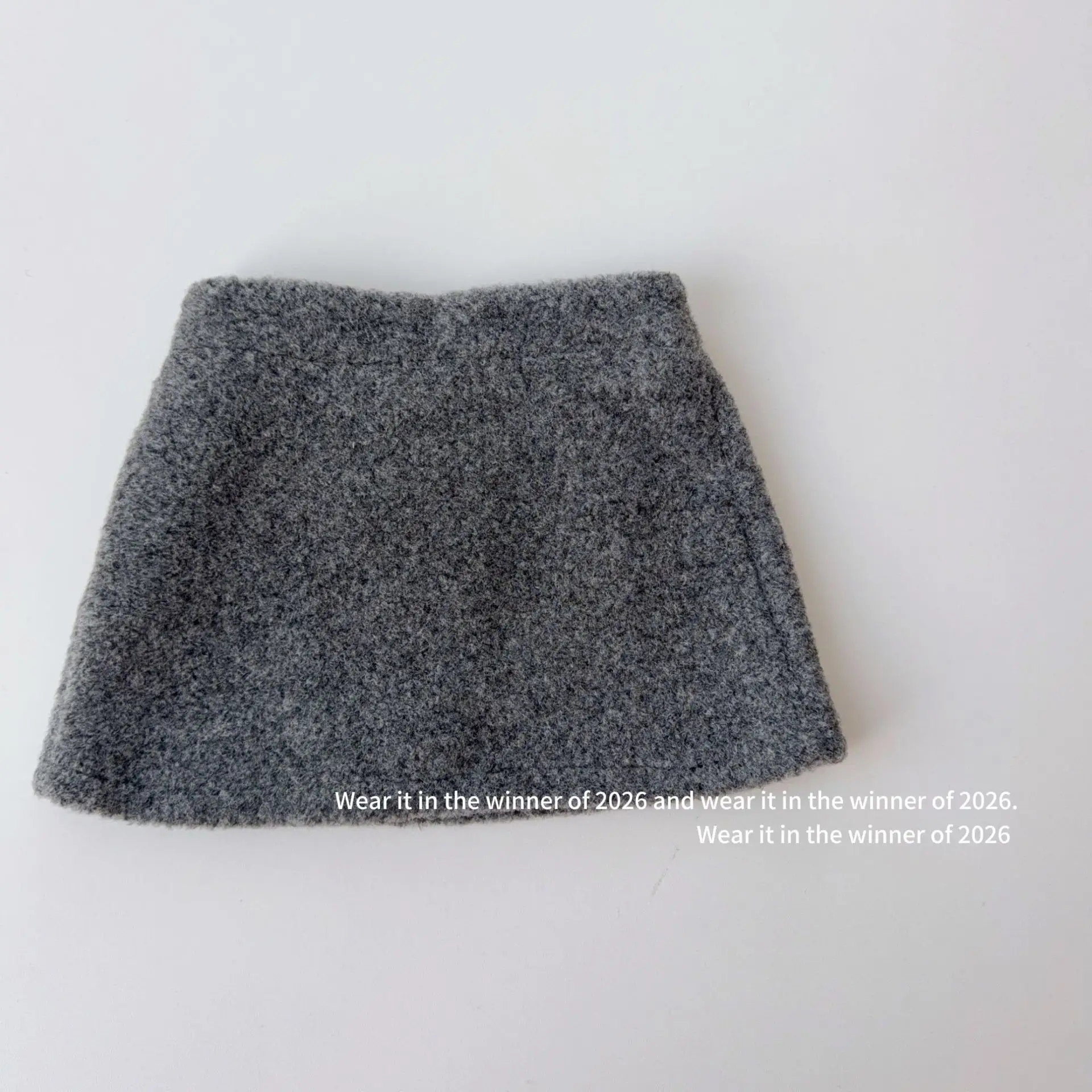 Girls Skirt 2026 Autumn and Winter New Children's Clothing Korean Style Girl Baby Soft Waxy Solid Color Thick Woolen Skirt Skirt - view 5