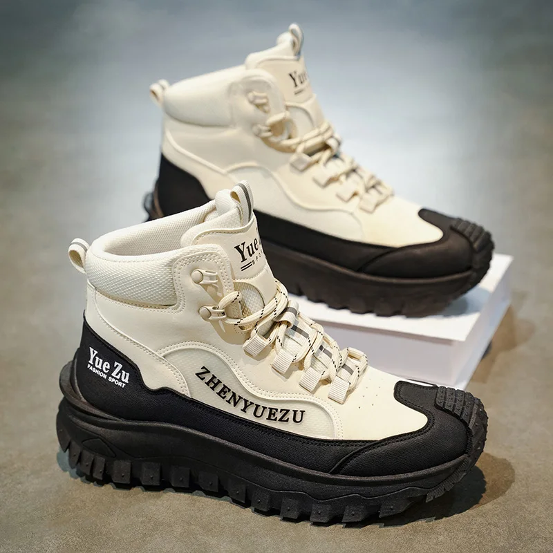 2026 Autumn New Mens Casual Shoes Outdoor Mesh Lightweight Breathable Running Footwear Fashion Comfortable Anti Slip Ankle Boots