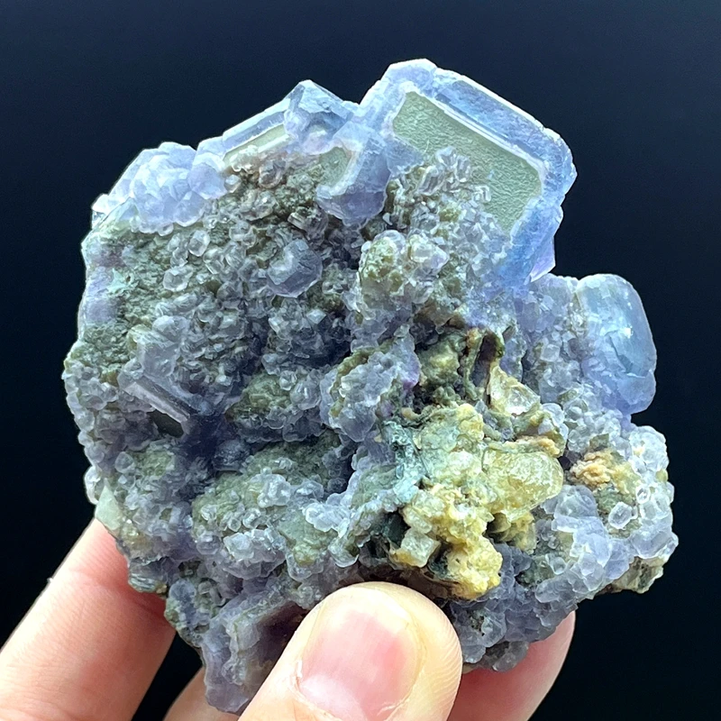 100% natural blue fluorite specimen mineral cluster spiritual meditation healing crystal stone home decoration