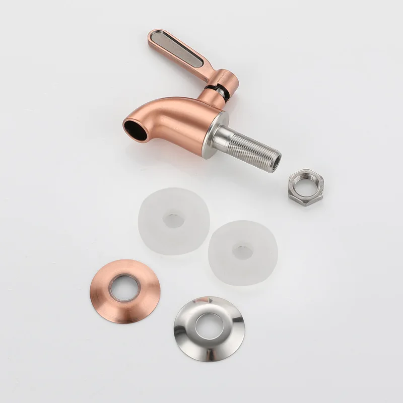 304 Stainless Steel Wine Barrel Faucet Beverage Juice Opening Barrel Jar Beer Single Handle Tap Gold