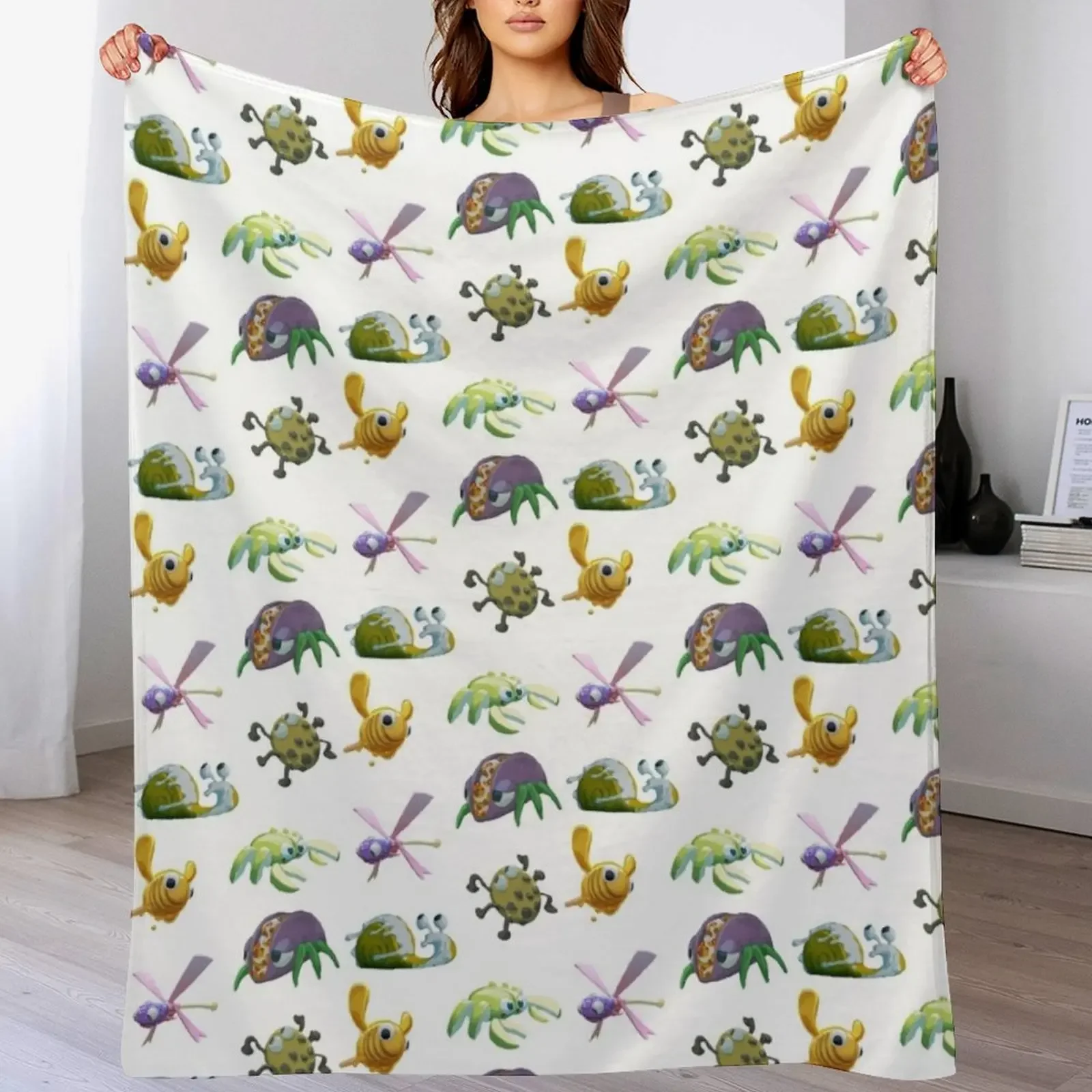 

Bugsnax Sticker Pack Throw Blanket Furry Thin Sofa Quilt Blankets