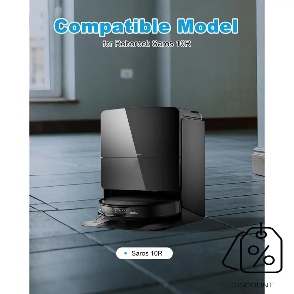 ABKR-Zubehörset für Roborock Saros 10R Roboterstaubsauger, Hauptseitenbürste, Hepa-Filter, Mopptuch, Staubbeutel