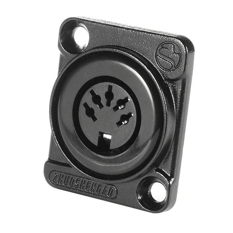 Adapter audio konferencyjny XLR żeński typu D, 5-pinowy, do klawiatury MIDI, złącze DIN 5/6/8-pinowe do lutowania, gniazdo do panelu 86. — zdjęcie produktu 6