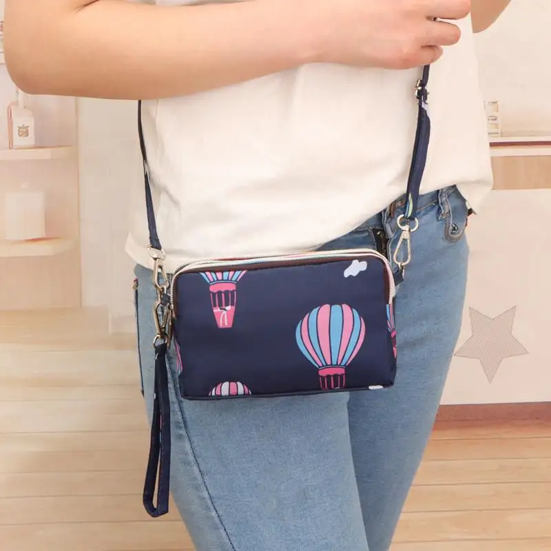 

Модная женская сумка из хлопка с цветочным принтом, кроссбоди, на одно плечо, ручная сумка, многослойная, для отдыха