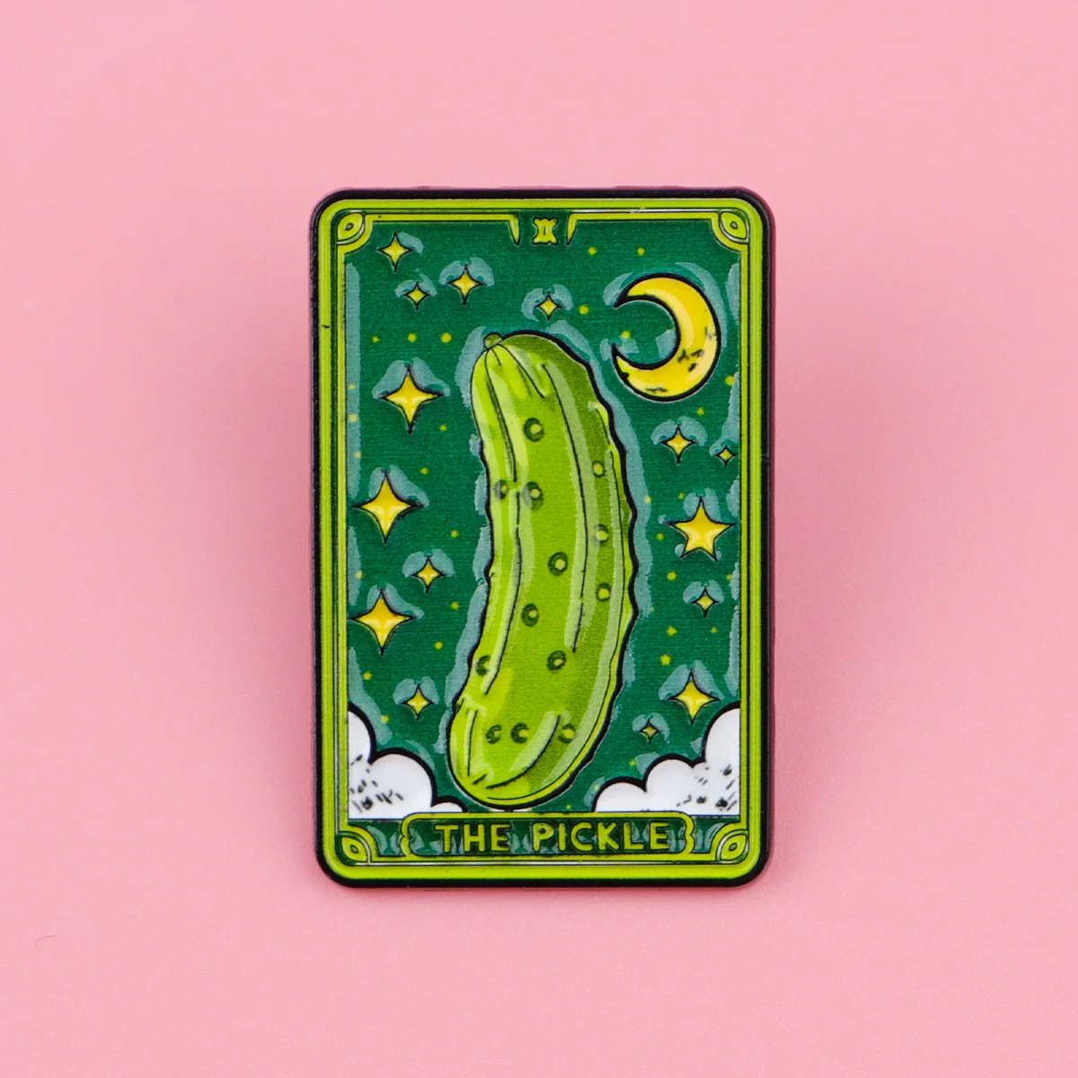 Funny Pickle Enamel Pins The Pickle Tarot Card Cat In A Pickle Brooch Cute Cartoon Lapel Pin For Backpack Jeans Bag Gift