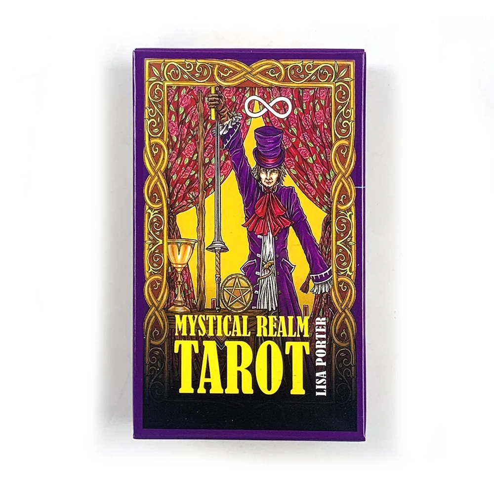 Hot-selling Mystical Realm Tarot A 78 Full-Color Cards A Unique, Hand Drawn Tarot Cards Board Games Divination, Meditation Card