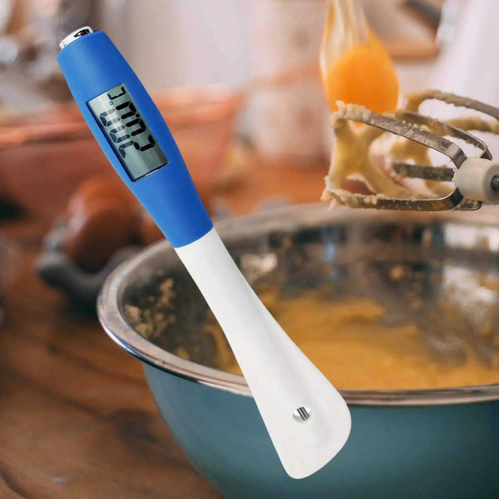 Digital Thermometer and Silicone Spatula Double Use for Chocolate, Creams