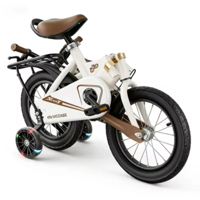 Vélo d'équilibre pliable Airo pour enfants, vélo à pédales, 2-12 ans, vitesse unique, roues de 12 pouces, frein à disque, roues d'apprentissage, acier à haute teneur en carbone