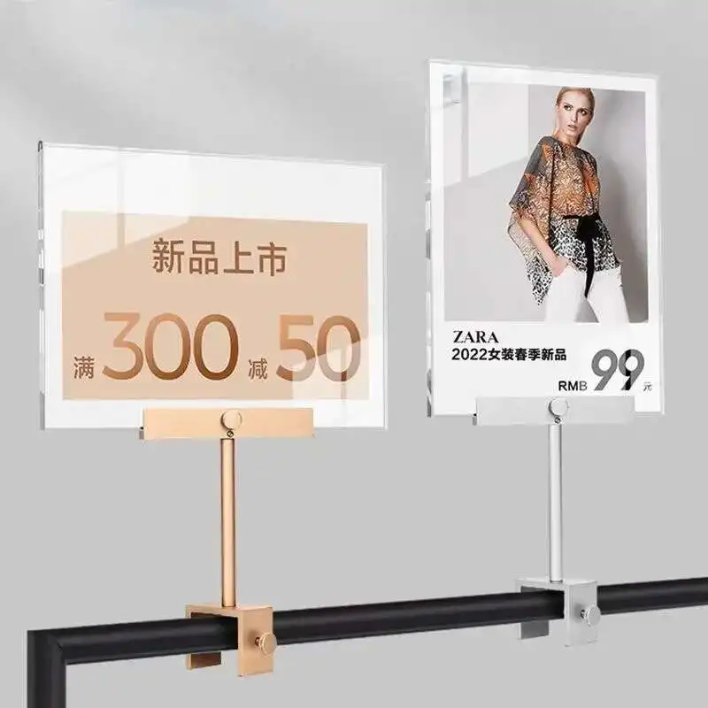 

A4 золотой черный нержавеющий рекламный прайс-лист рамка для плаката KT доска POP клип акриловый держатель для вывески стенд